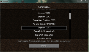 minecraft foreign language menu