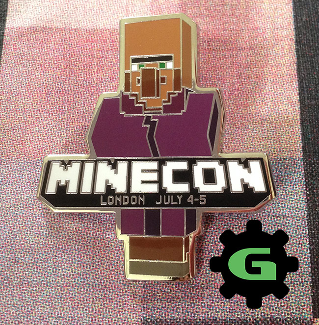 Minecon Villager Pin with Gold trim